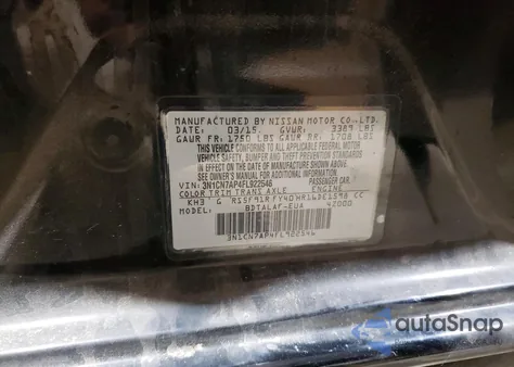 2015 Nissan Versa S from USA, damaged, VIN 3N1CN7AP4FL922546